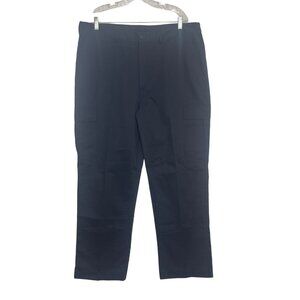 Edwards Mens Utility Flat Front Cargo Work Pants Blue Size 40 New